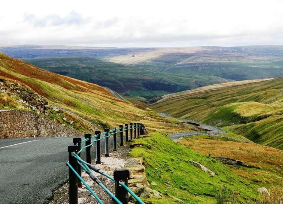 Driving across the Yorkshire Dales