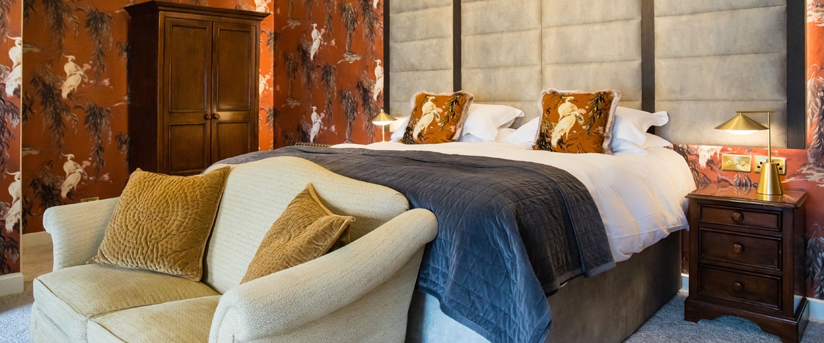 The Ivelet bedroom has a free-standing bath to enjoy whilst you stay with us